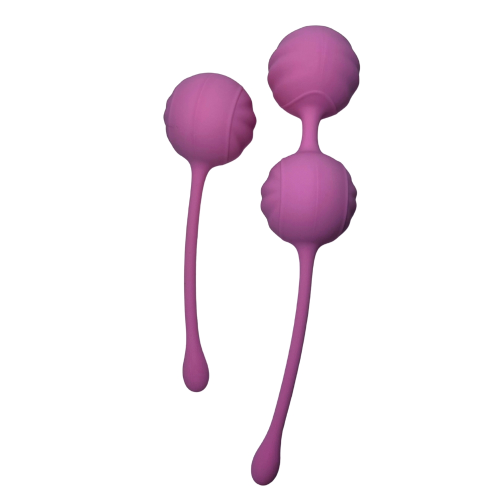 Вагинальные шарики и тренажеры - Набор вагинальных шариков Passion Play для упражнений Кегеля, розовые, 2 шт