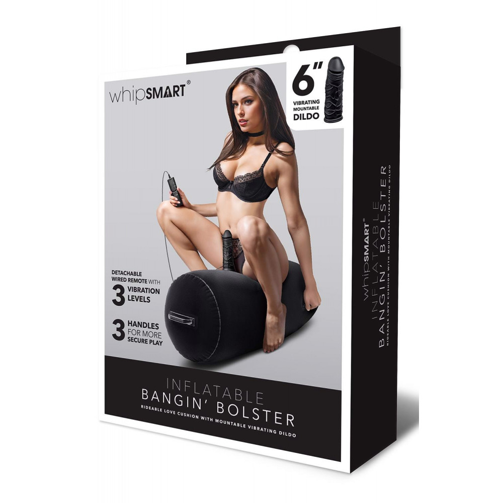 Різне - Надувний валик Whipsmart Inflatable з фалоімітатором на керуванні, чорний 4