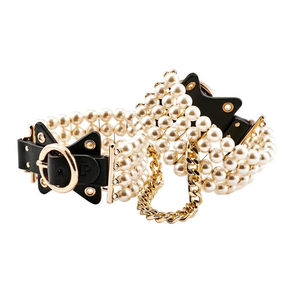 Наручники и ограничения - Наручники Guilty Pleasure Allure с жемчугом, черно-золотые 4