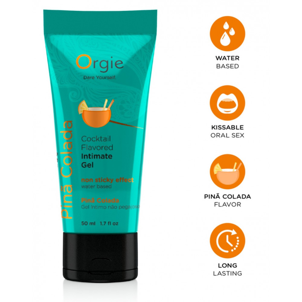 Разное - Оральный лубрикант Orgie Cocktail Flavored Intimate Gel - Pina Colada , 50 ml 1