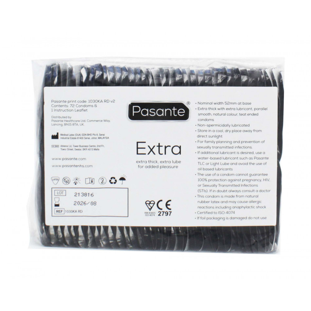 Разное - Презервативы повыщенной надежности для анального секса Pasante - Extra, №144 3