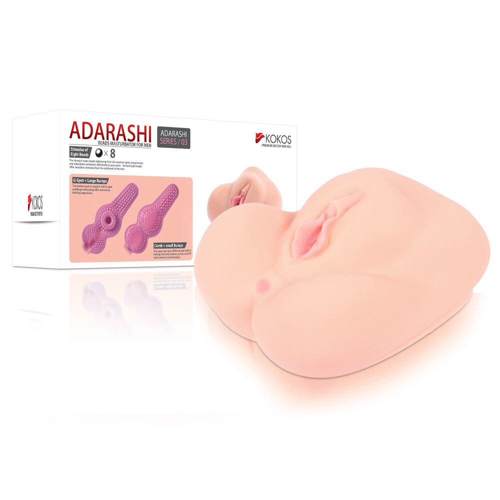 Мастурбаторы без вибрации - Мастурбатор-вагина двухслойная Kokos Adarashi -3 Double Layer 4