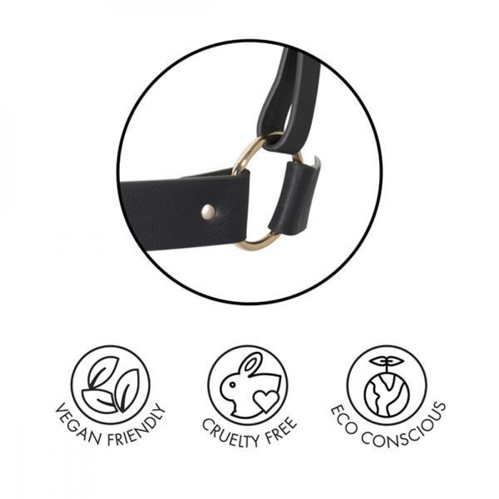 Наручники, веревки, бондажы, поножи - Пара браслетов на запястье и палец Bijoux Indiscrets MAZE Hand Bracelet Harness Black, экокожа 3
