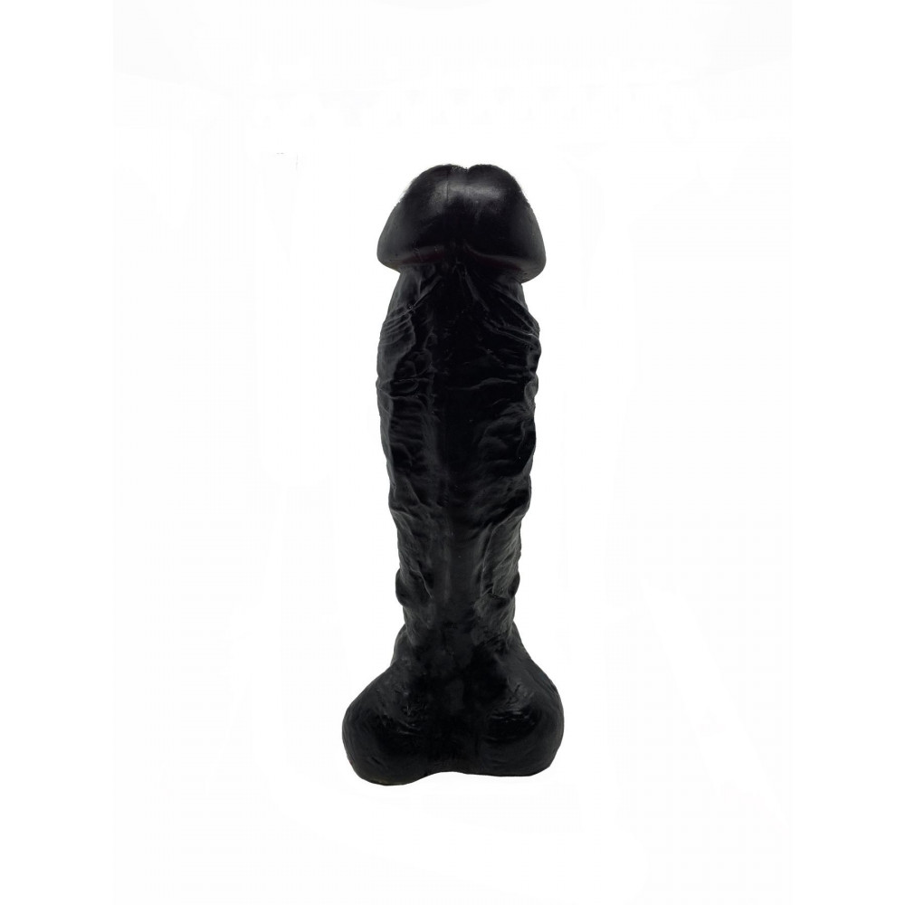Секс приколы, Секс-игры, Подарки, Интимные украшения - Крафтовое мыло-член с присоской Чистый Кайф Black size XL, натуральное 3