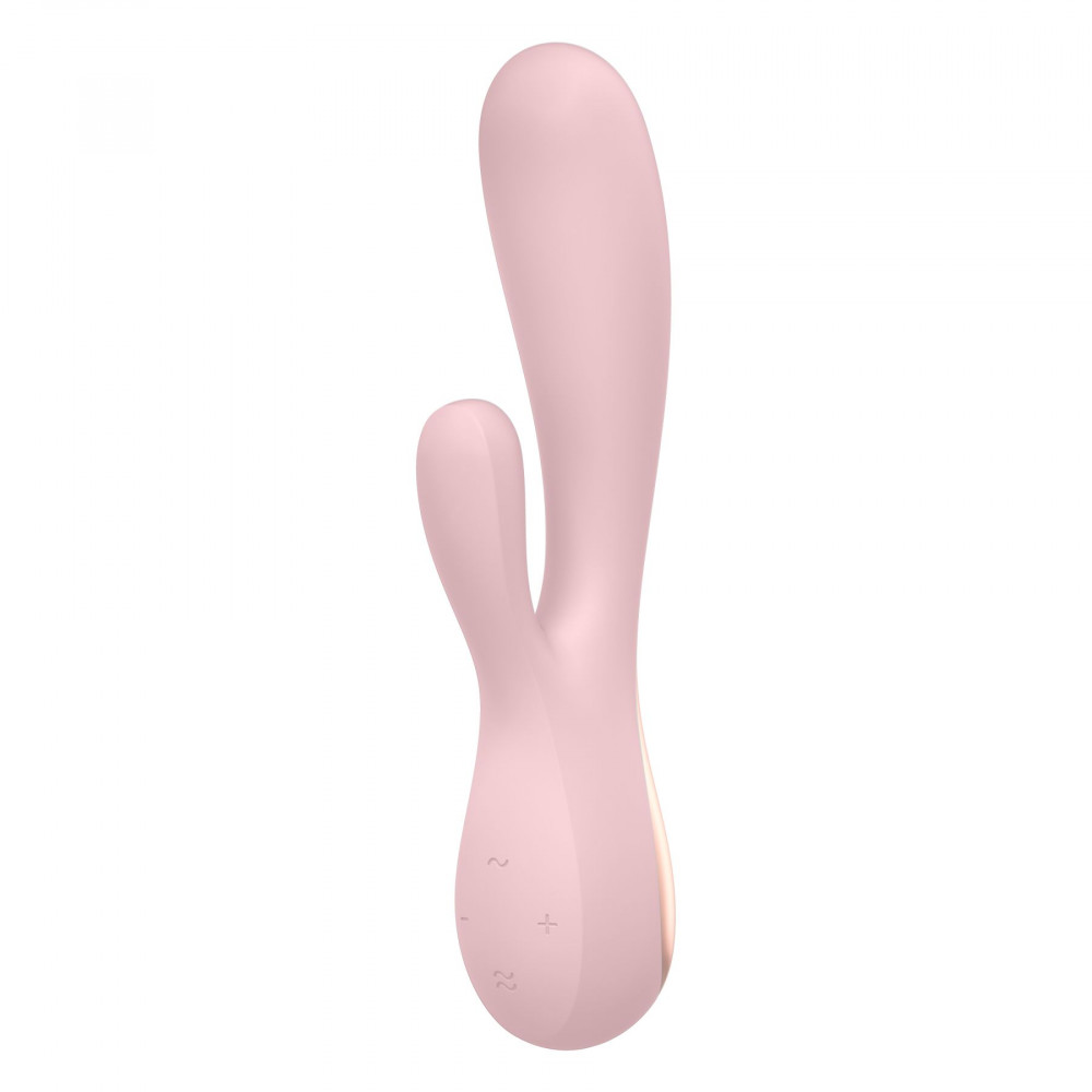 Вибратор-кролик - Смарт вибратор-кролик Satisfyer Mono Flex Mauve, 2 мотора, управление через интернет