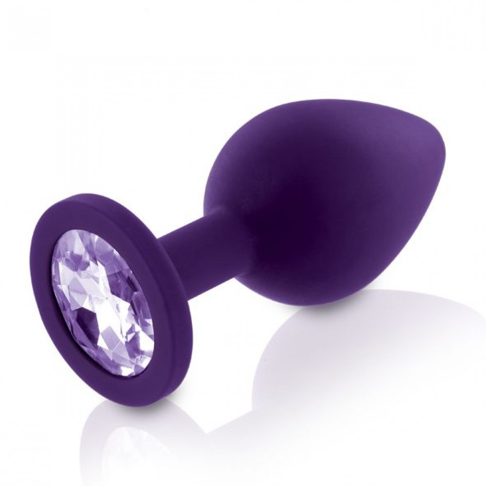 Наборы анальных пробок - Набор анальных пробок с кристаллом Rianne S: Booty Plug Set Purple, диаметр 2,7см, 3,5см, 4,1см 3