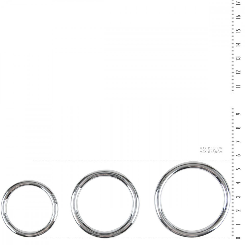 Эрекционное кольцо - Набор эрекционных колец Sinner Gear Unbendable — Cock/Ball Ring & Glans Ring Set 1