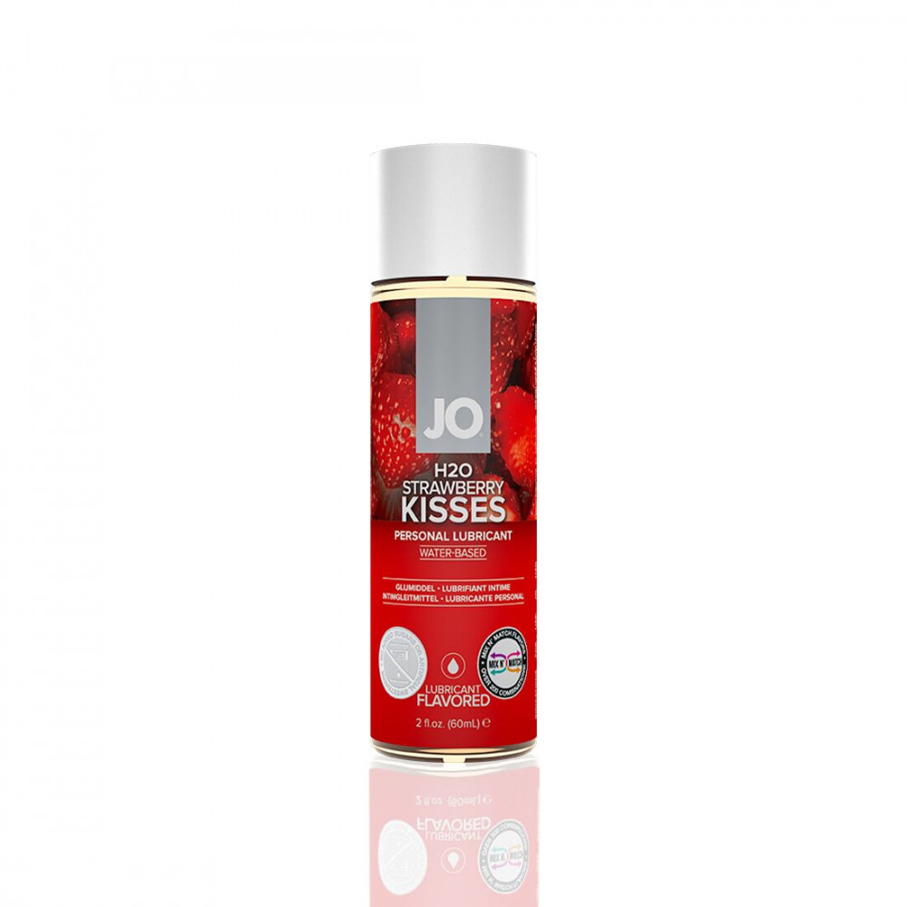 Оральные смазки - Смазка на водной основе System JO H2O - Strawberry Kiss (60 мл) без сахара, растительный глицерин