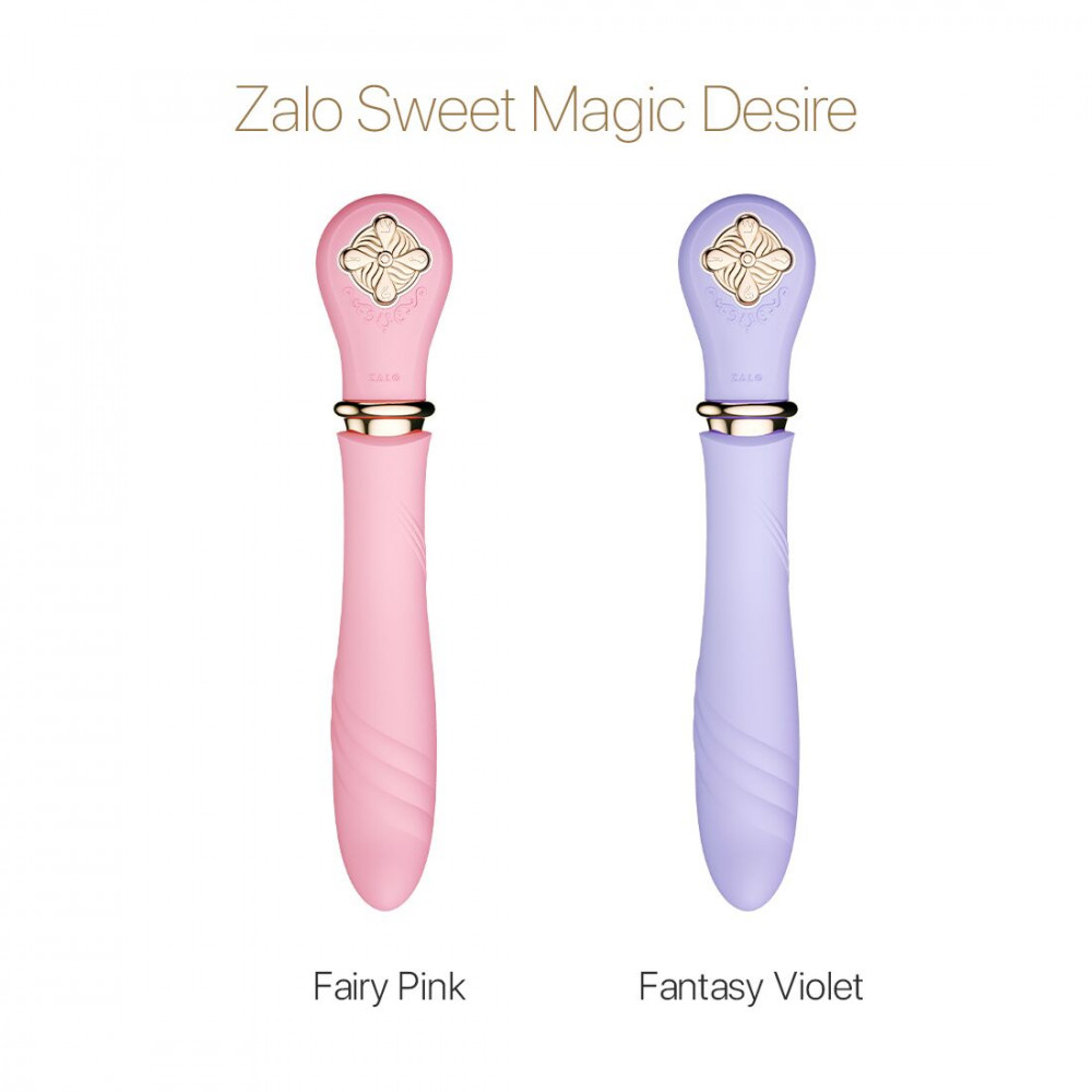 Вибраторы пульсаторы - Пульсатор с подогревом Zalo Sweet Magic - Desire Fairy Pink, турбо режим 2