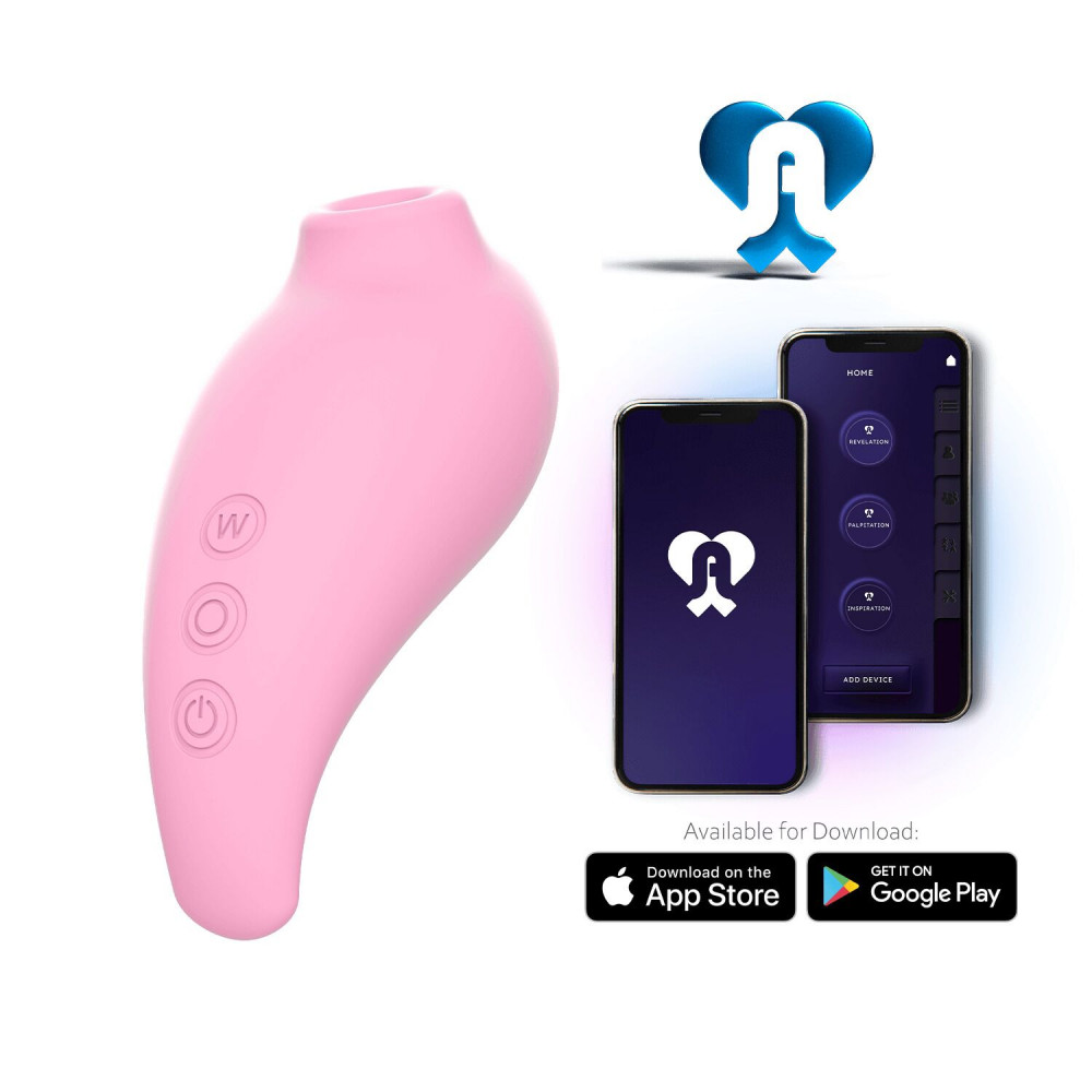 Вибраторы вакуумные - Вакуумный смарт-стимулятор Adrien Lastic Revelation Pink, режим Boost, управление через приложение