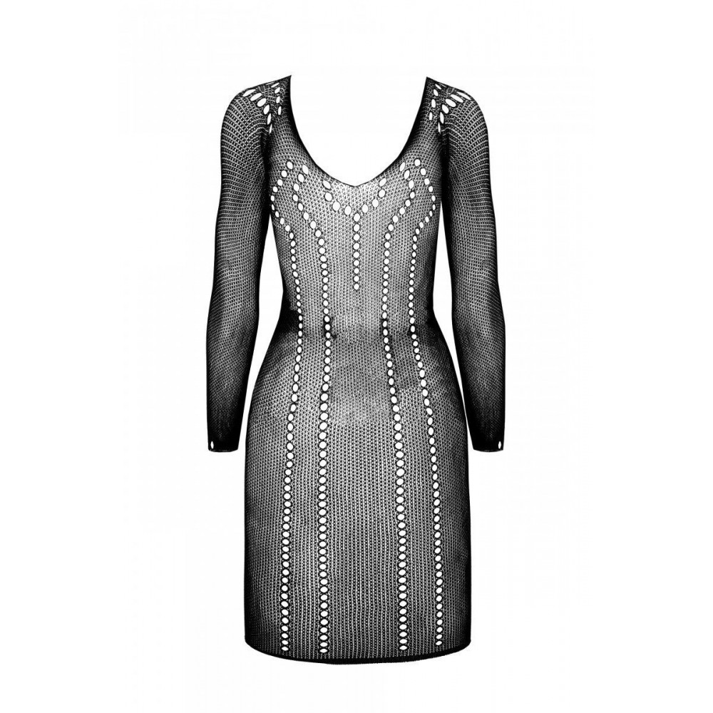 Бодистокинг - Полупрозрачное мини-платье Passion BS101 One Size, white, рукава-митенки 3