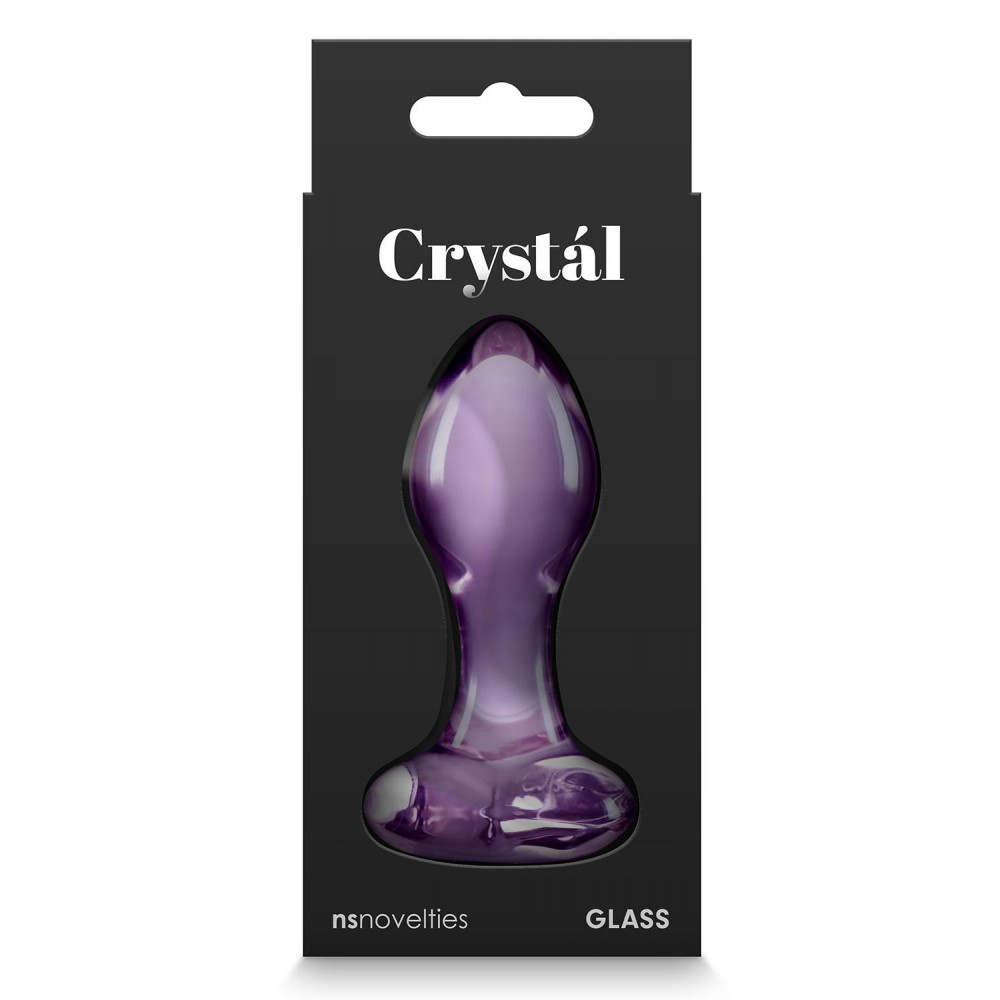 Анальная пробка - Стеклянная пробка NS Novelties CRYSTAL HEART PURPLE 2