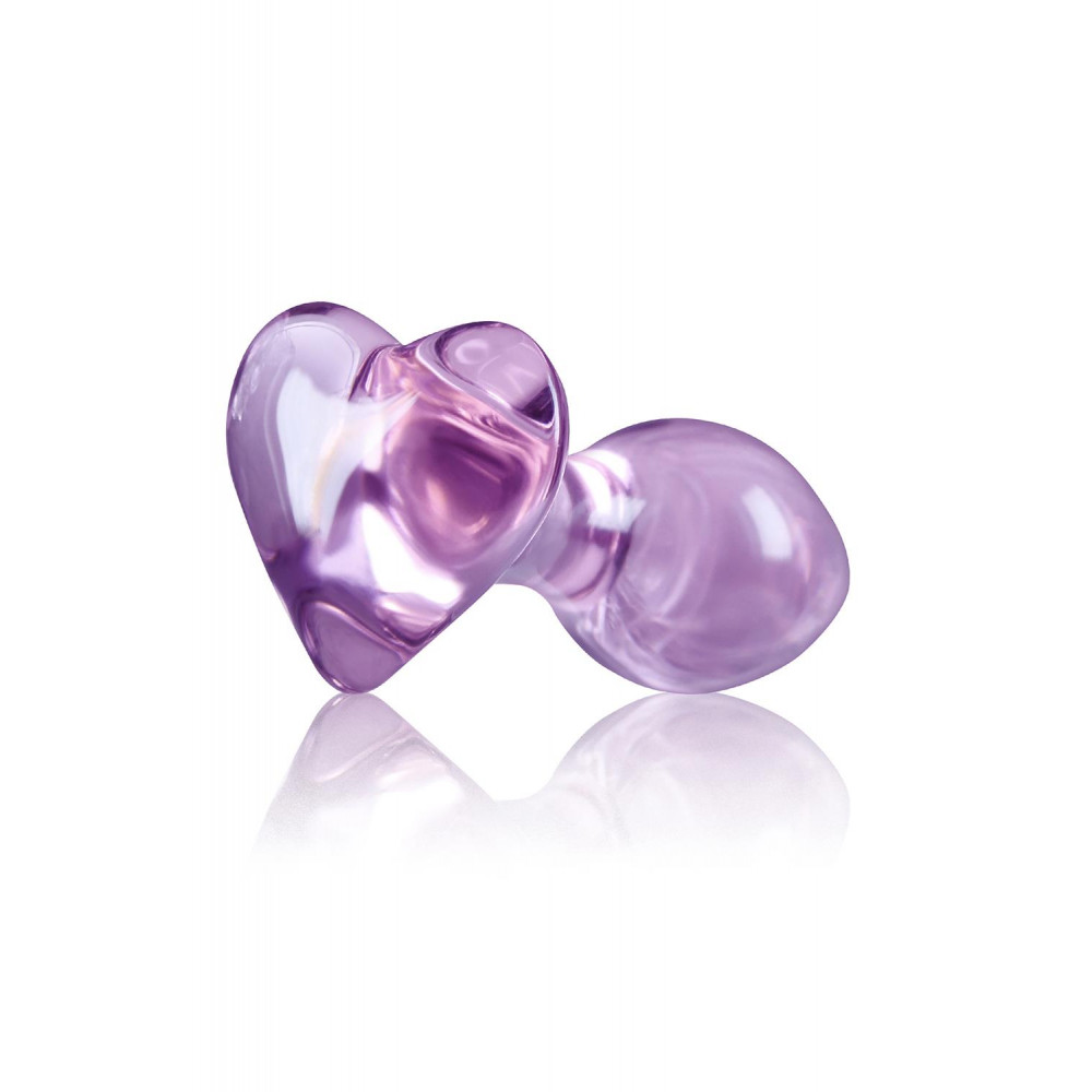 Анальная пробка - Стеклянная пробка NS Novelties CRYSTAL HEART PURPLE 1