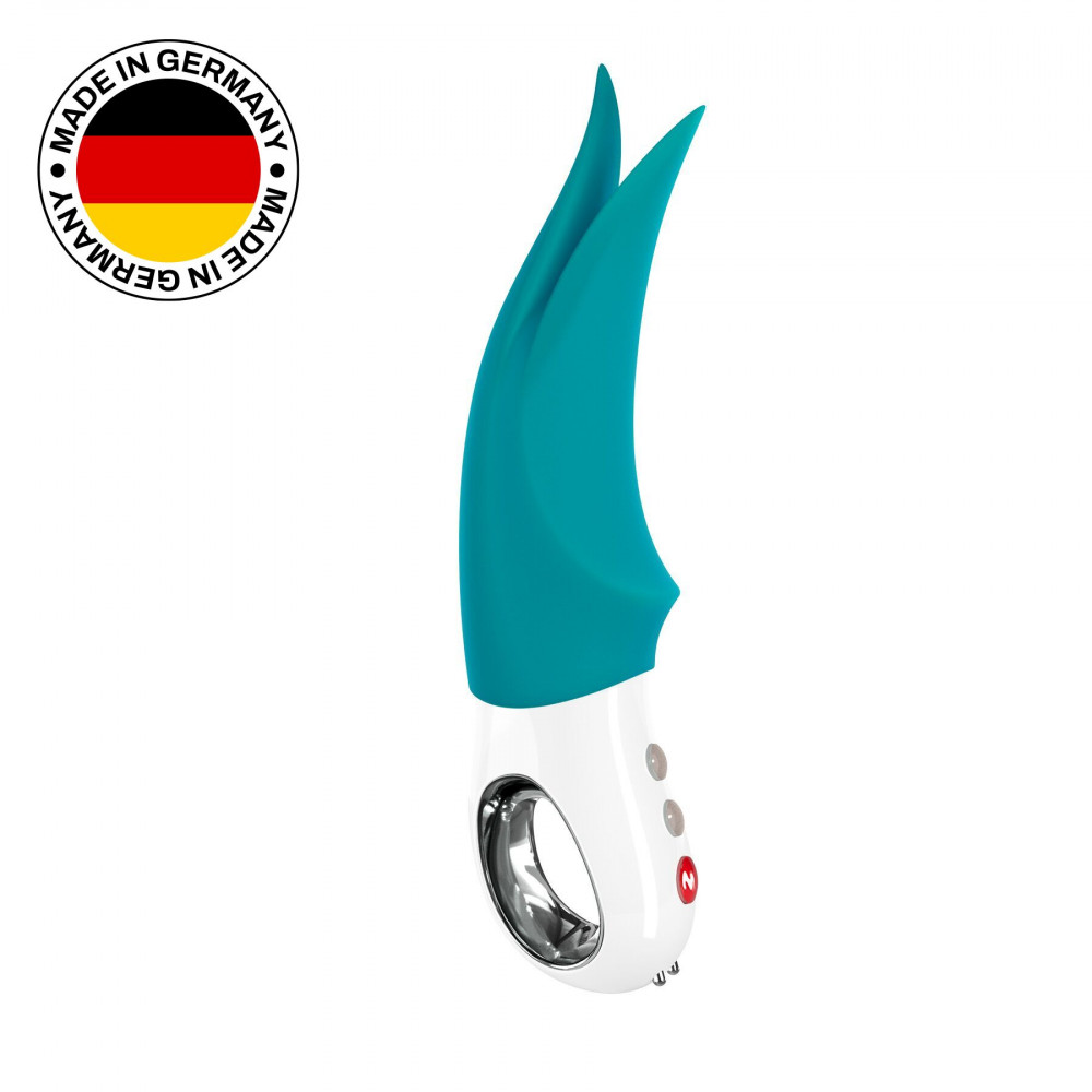 Вибропули и мини-вибраторы - Вибратор для клитора Fun Factory VOLTA petrol, гибкий двойной кончик