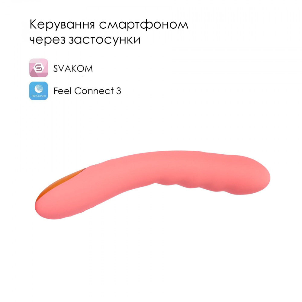 Классический вибратор - Смарт-вибратор с пульсацией Svakom Ava Neo Peach Pink, 15 режимов работы, водонепроницаемый 1