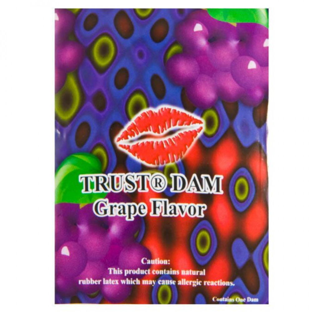 Презервативы - Латексная салфетка Latex Dental Dams Grape 1 шт 1