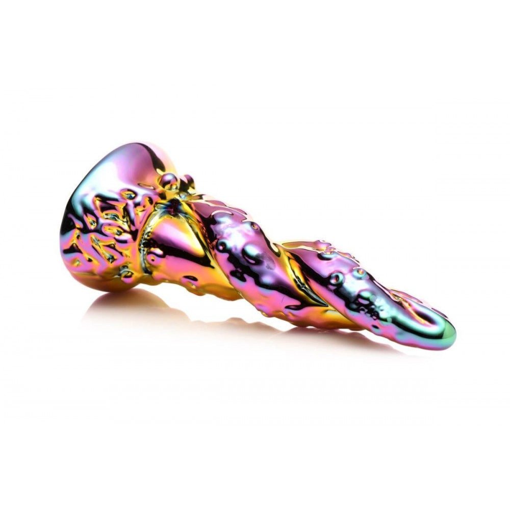 Фалоімітатор - Фентезійний скляний фалоімітатор Creature Cocks Enchanting Rainbow Glass Dildo, 16 см 1