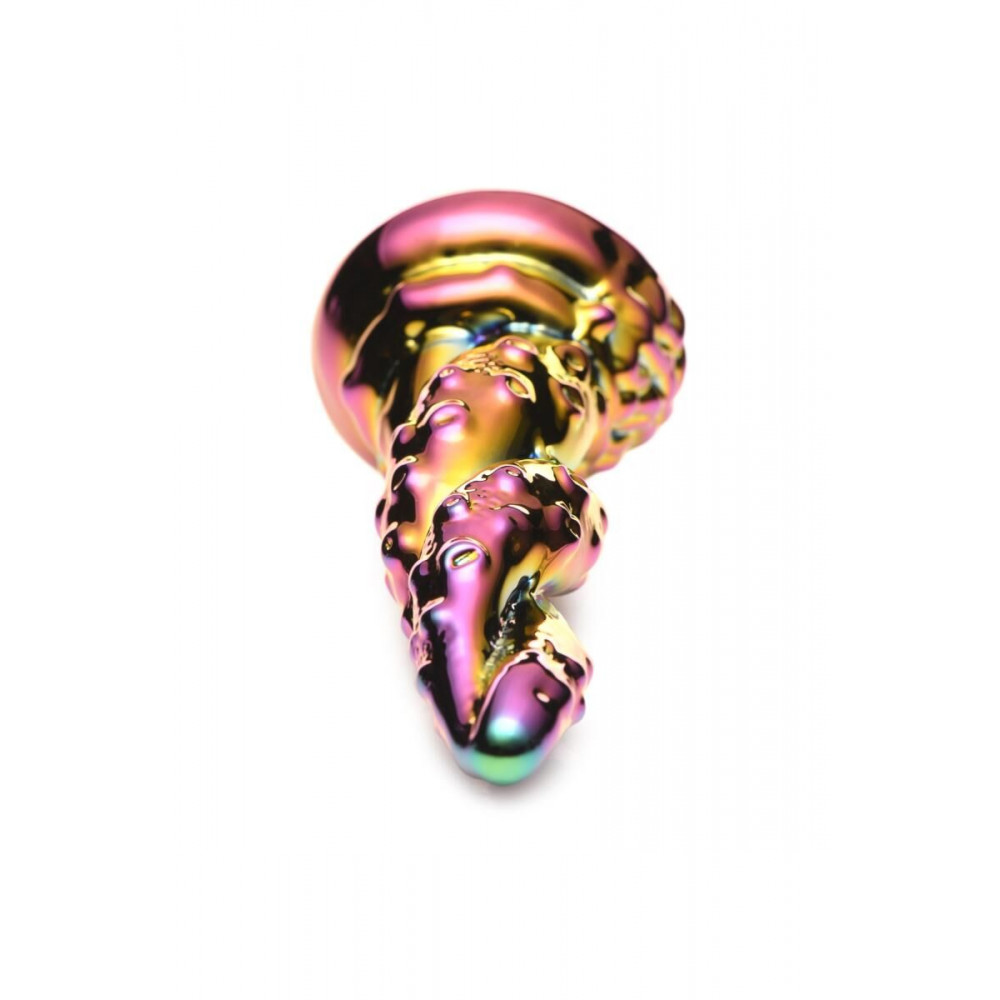 Фалоімітатор - Фентезійний скляний фалоімітатор Creature Cocks Enchanting Rainbow Glass Dildo, 16 см 2