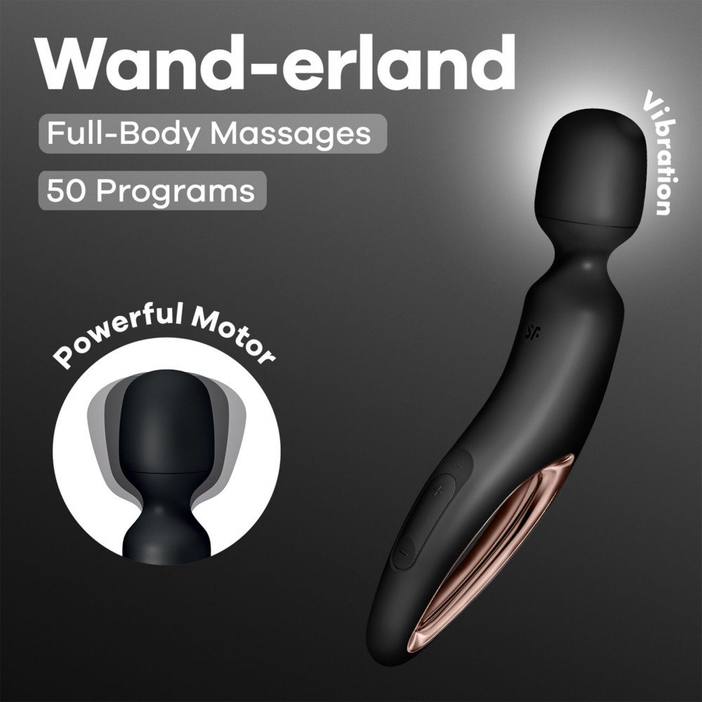Для LGBTQ+ - Вібромасажер Satisfyer Wand-erland (Black/Rosegold) 5