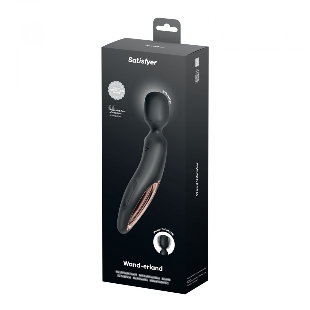 Для LGBTQ+ - Вібромасажер Satisfyer Wand-erland (Black/Rosegold) 4