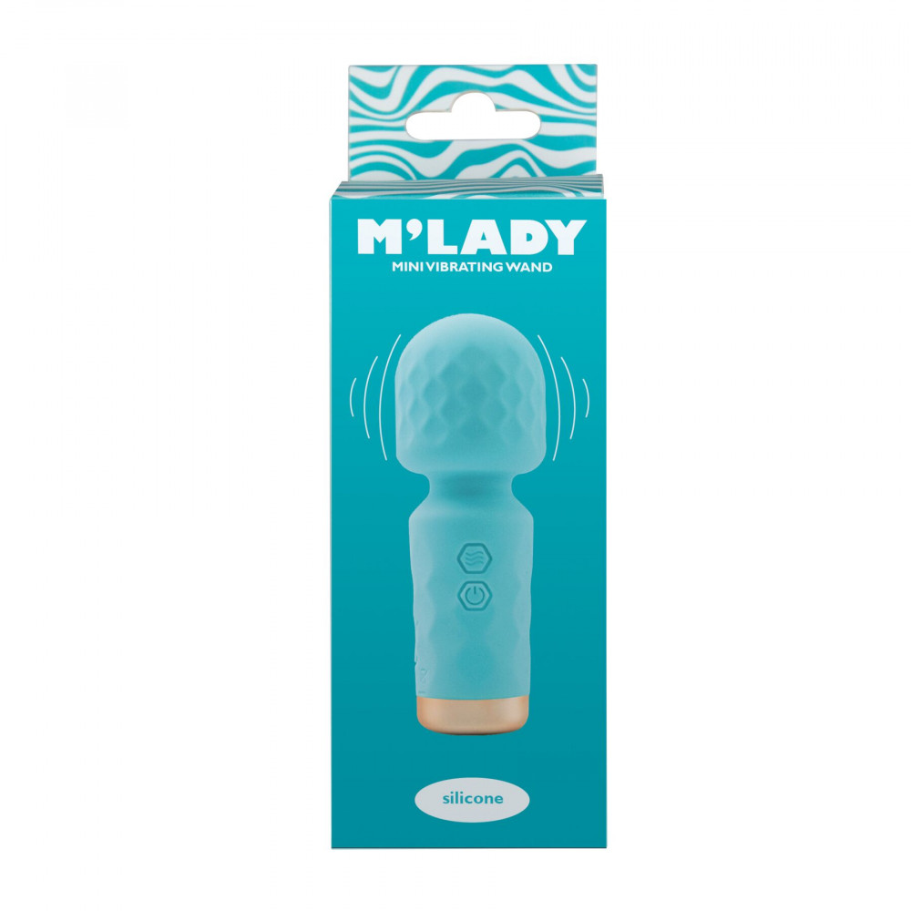 Для LGBTQ+ - Вібромасажер M’Lady Mini Vibrating Wand Teal 2