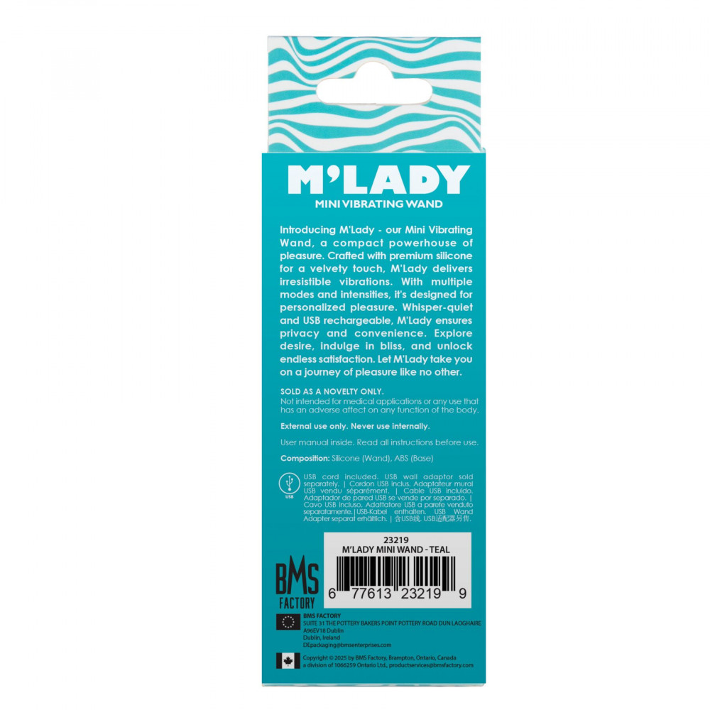 Для LGBTQ+ - Вібромасажер M’Lady Mini Vibrating Wand Teal 4