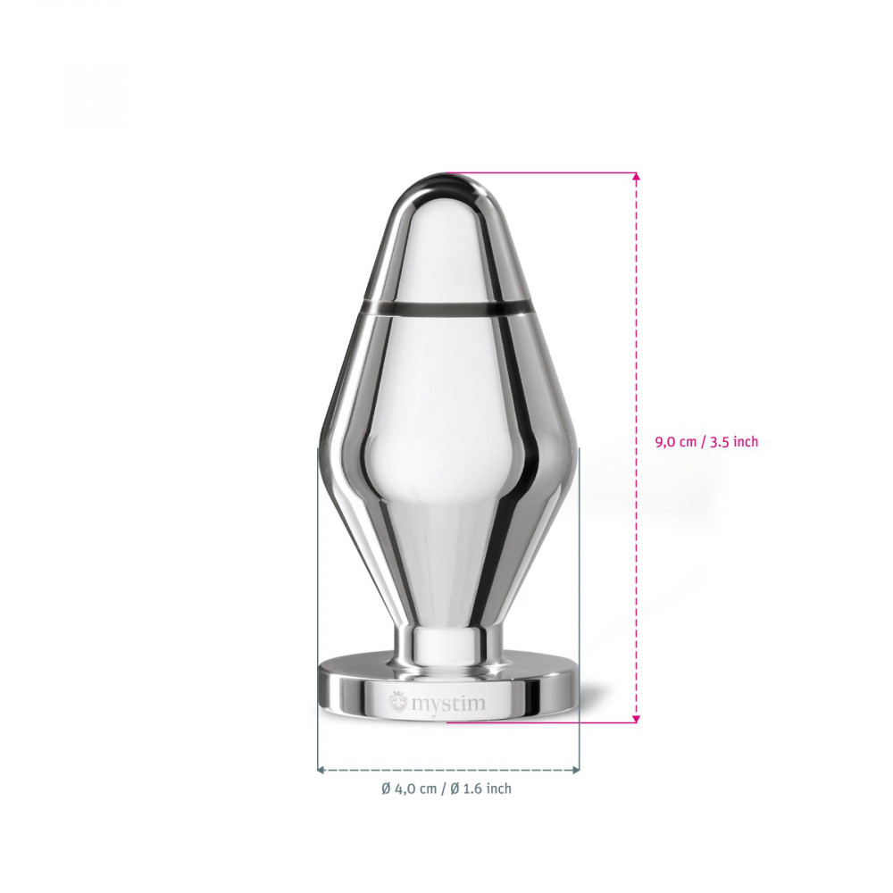 Різне - Металева анальна пробка Mystim Little John для електростимулятора, діаметр 4см 2