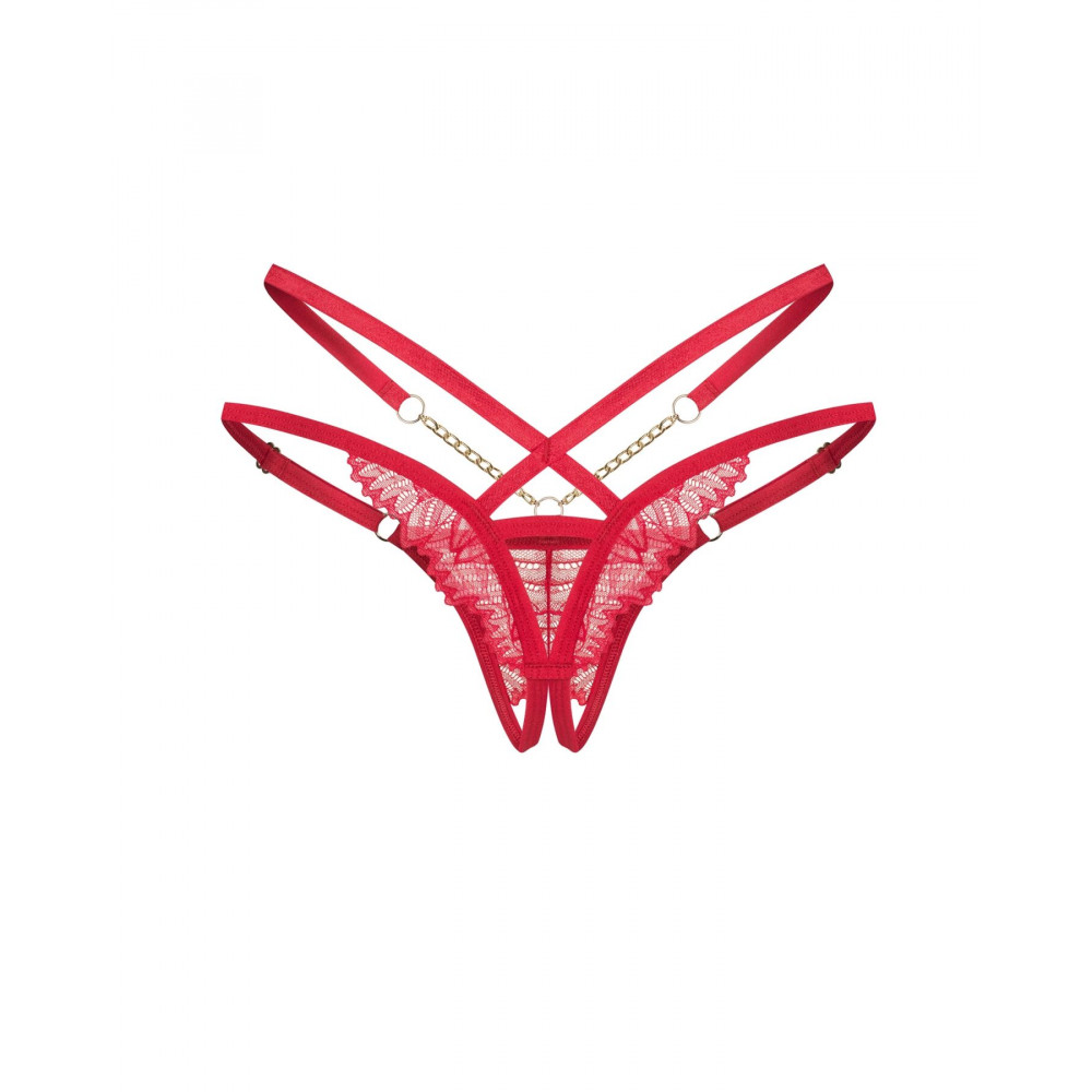 Женское эротическое белье - Трусики Obsessive Matildea crotchless thong 2XL/3XL 2