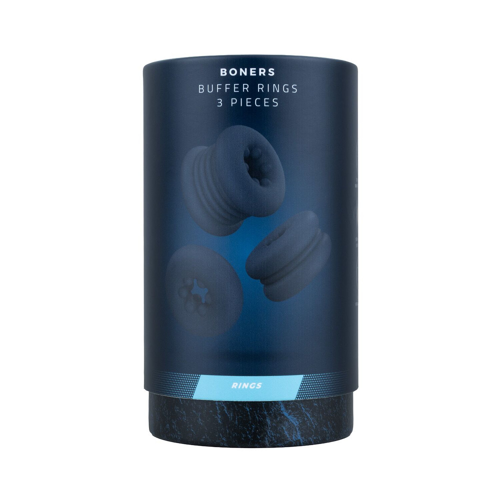 Ерекційні кільця з вібрацією - Набір ерекційних кілець Boners Buffer Rings 3 шт 10