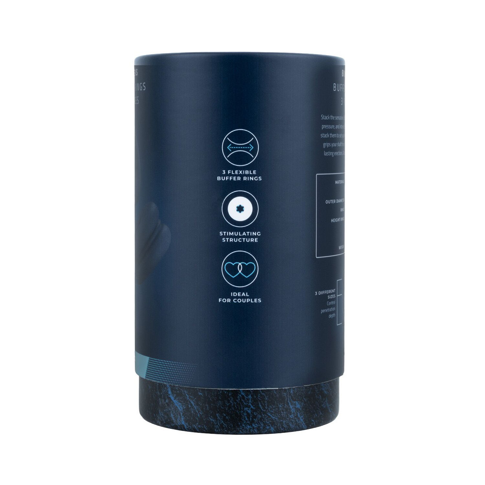 Ерекційні кільця з вібрацією - Набір ерекційних кілець Boners Buffer Rings 3 шт 11