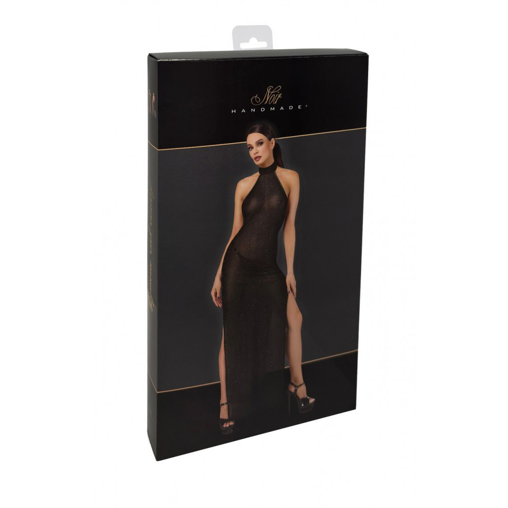  - Сукня Noir Handmade F372 Onyx Twin-slit Long dress S 7