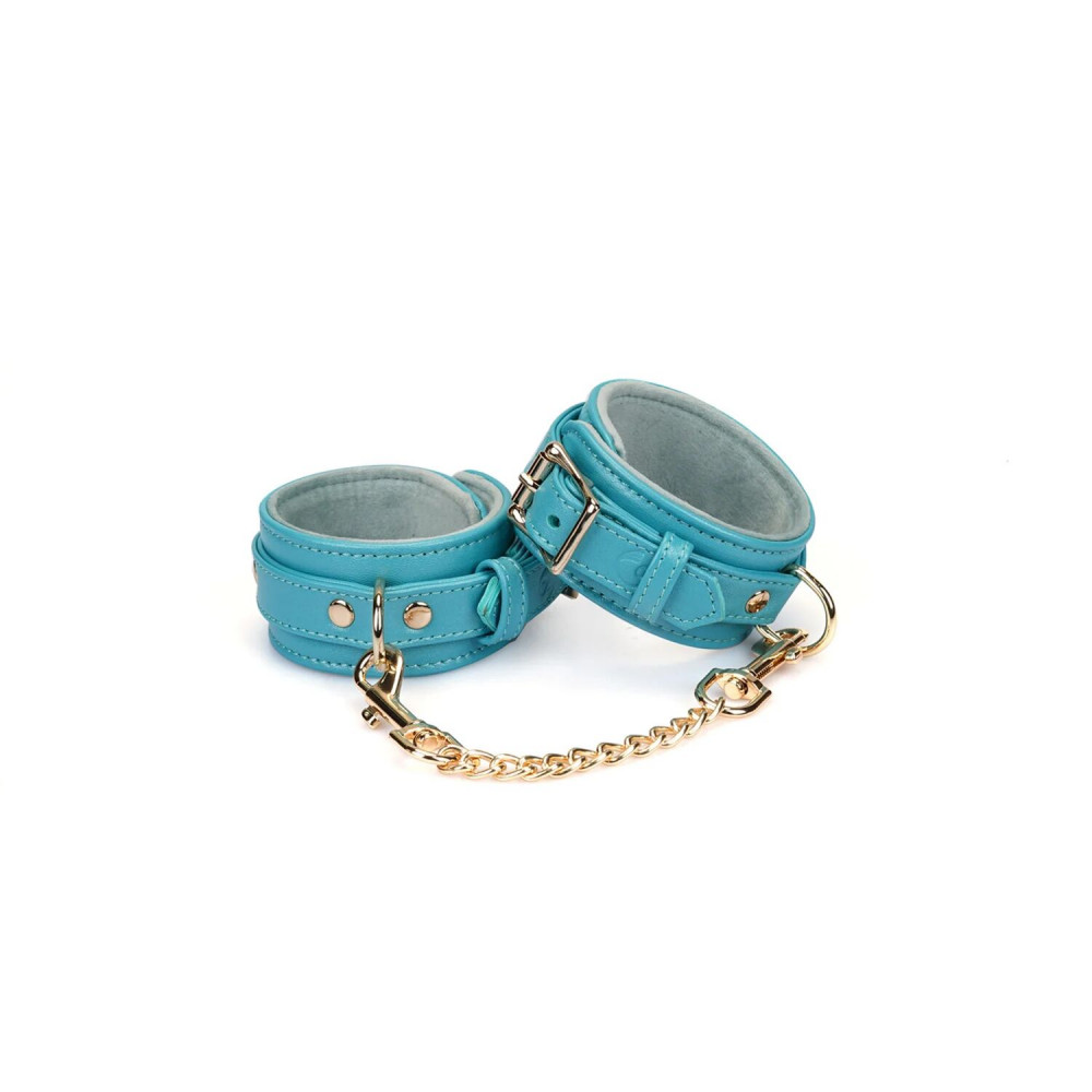Наручники та обмеження - Поножі Liebe Seele Blue Lamb Leather Ankle Cuffs with Velvet Lining