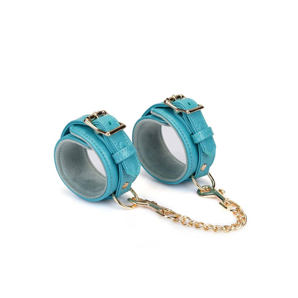 Наручники та обмеження - Поножі Liebe Seele Blue Lamb Leather Ankle Cuffs with Velvet Lining 1