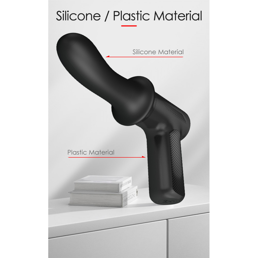 Різне - Вібромасажер пістолет Dj Doctor Massage Gun чорний, 12.1 х 3.8 9