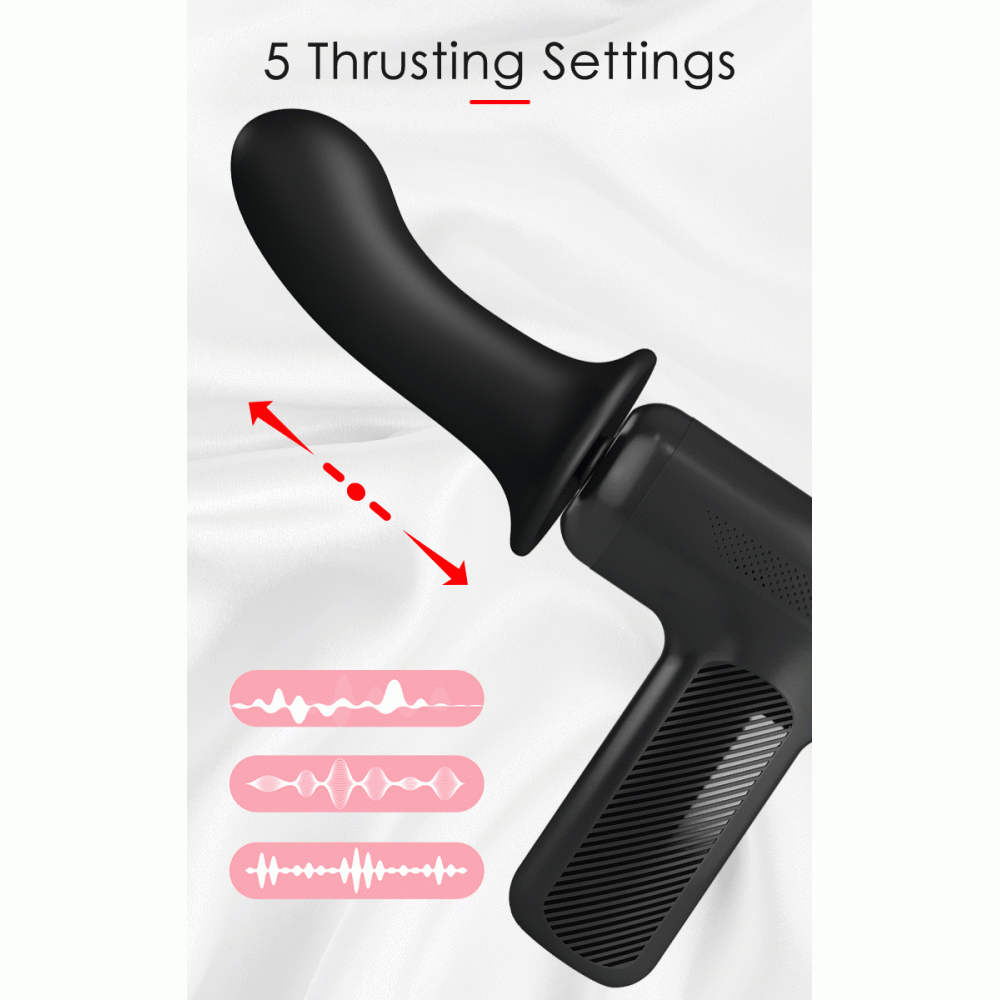 Різне - Вібромасажер пістолет Dj Doctor Massage Gun чорний, 12.1 х 3.8 10