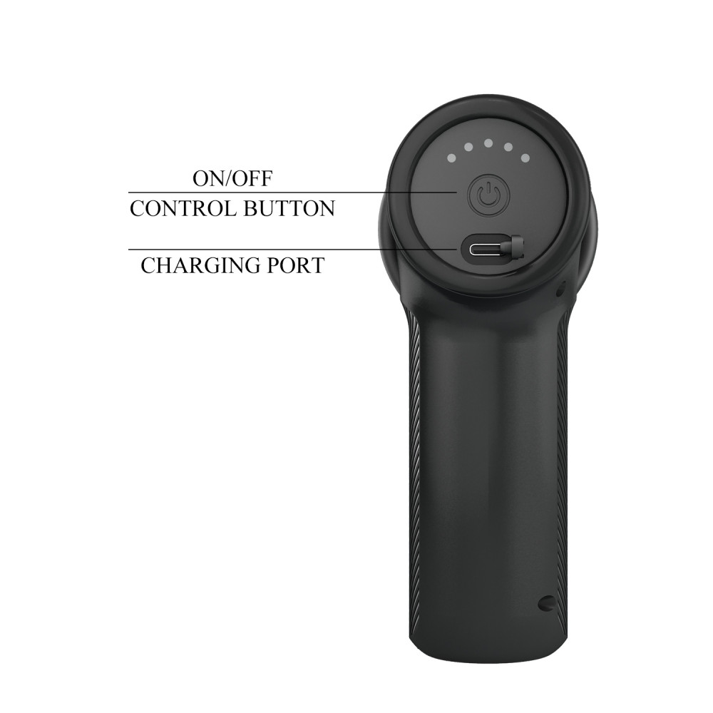 Різне - Вібромасажер пістолет Dj Doctor Massage Gun чорний, 12.1 х 3.8 16