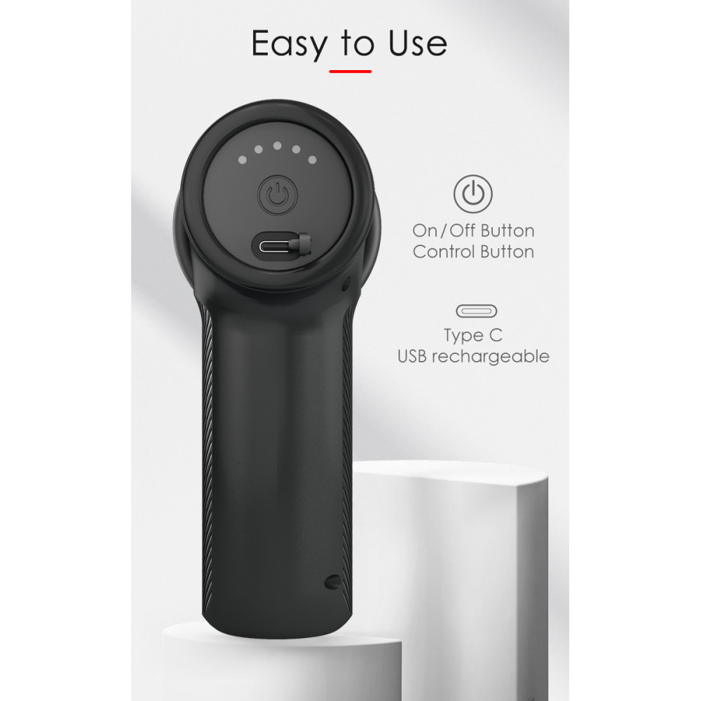 Різне - Вібромасажер пістолет Dj Doctor Massage Gun чорний, 12.1 х 3.8 4