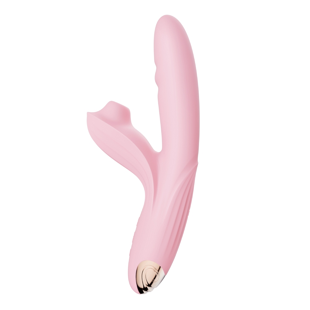 Вибратор-кролик - Вибратор-кролик BeYourLover Anita с вакуумом, фрикциями и подогревом, розовый, 22,2 х 8 см 11