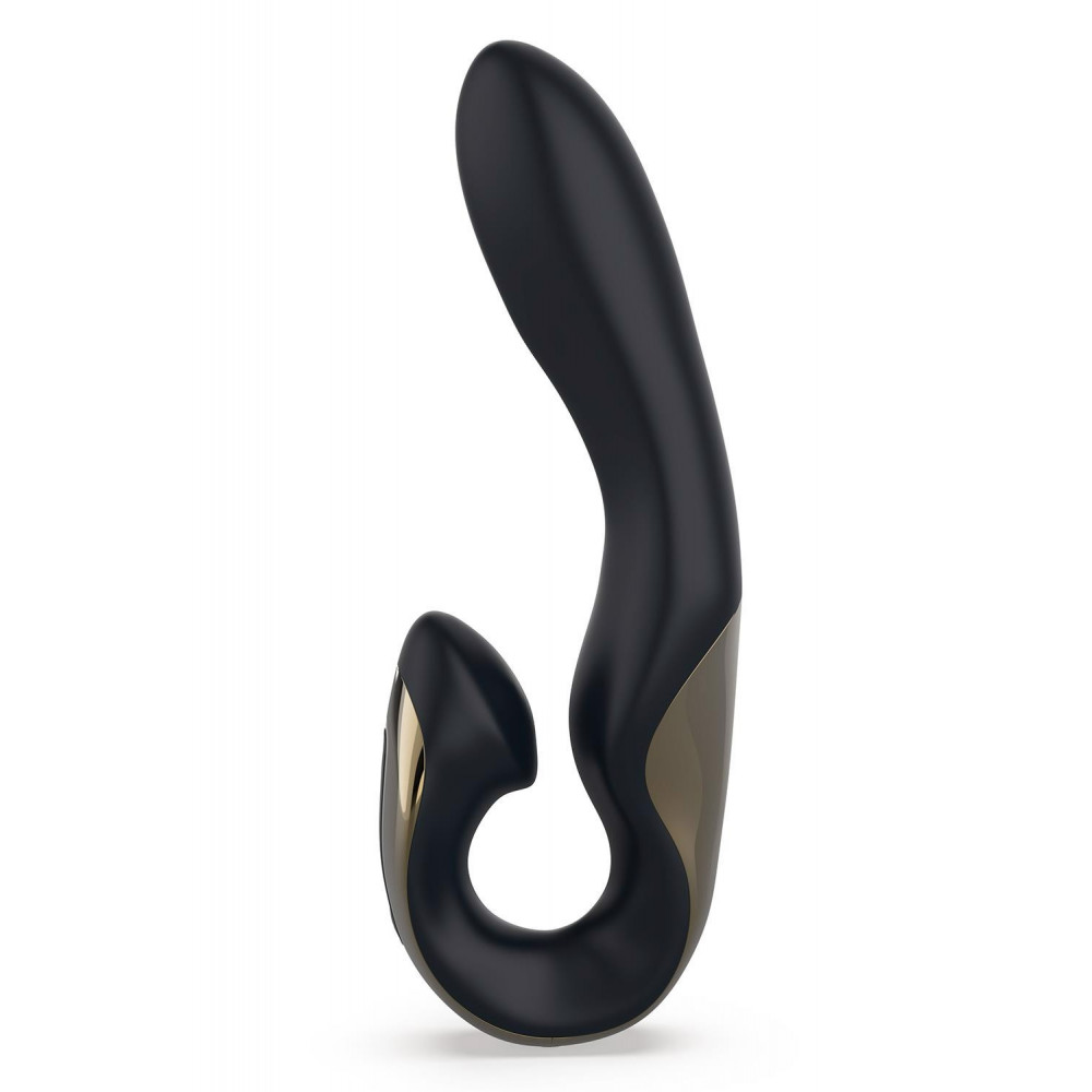 Секс игрушки - Вибратор-кролик Zini Roae черно-золотой, 19.5 х 3.5 см 4