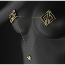 Затискачі для сосків з легкою підвіскою Золотисті Lockink