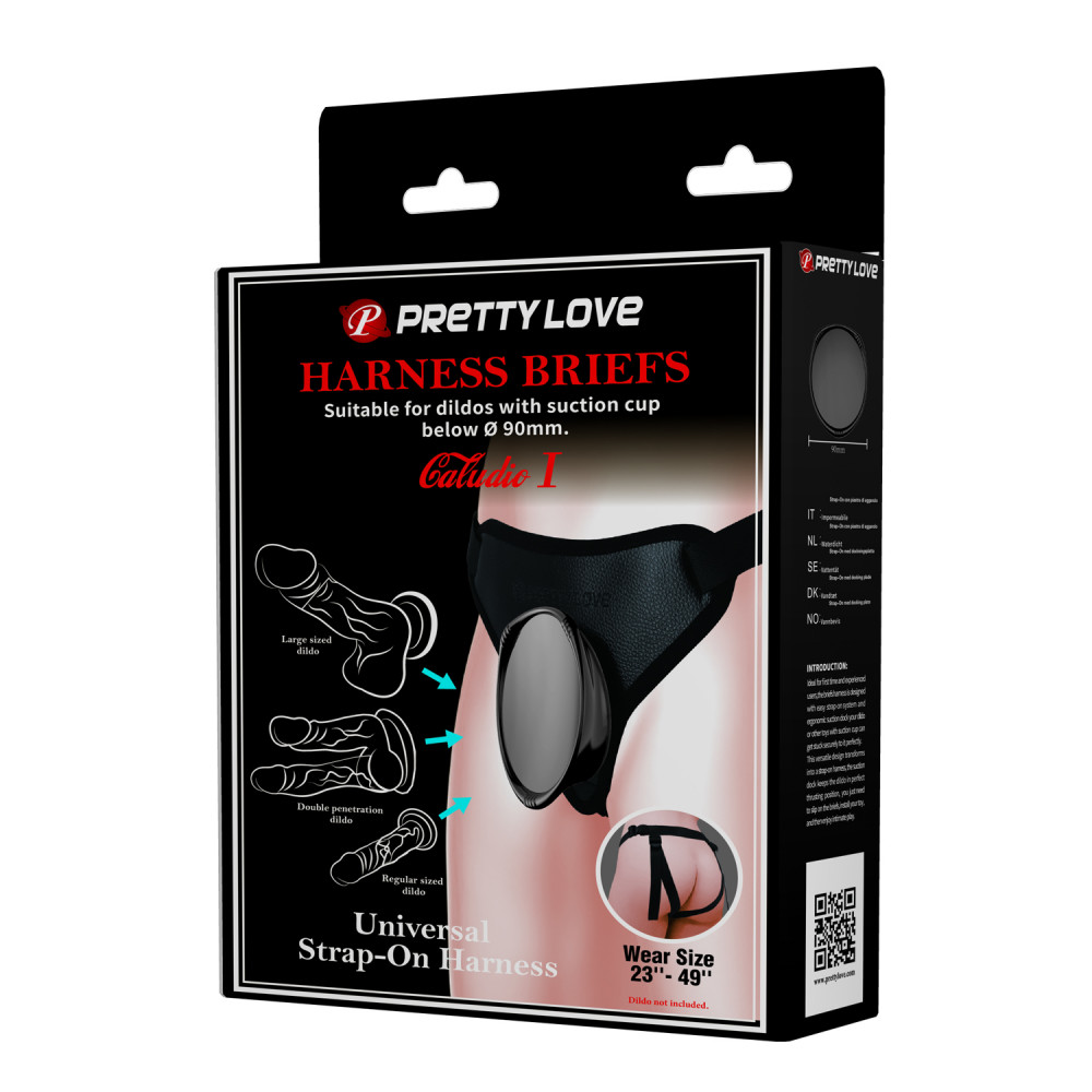  - Универсальная система для страпона Pretty Love - Fogg II Black Universal Harness Briefs, BW-022107 5