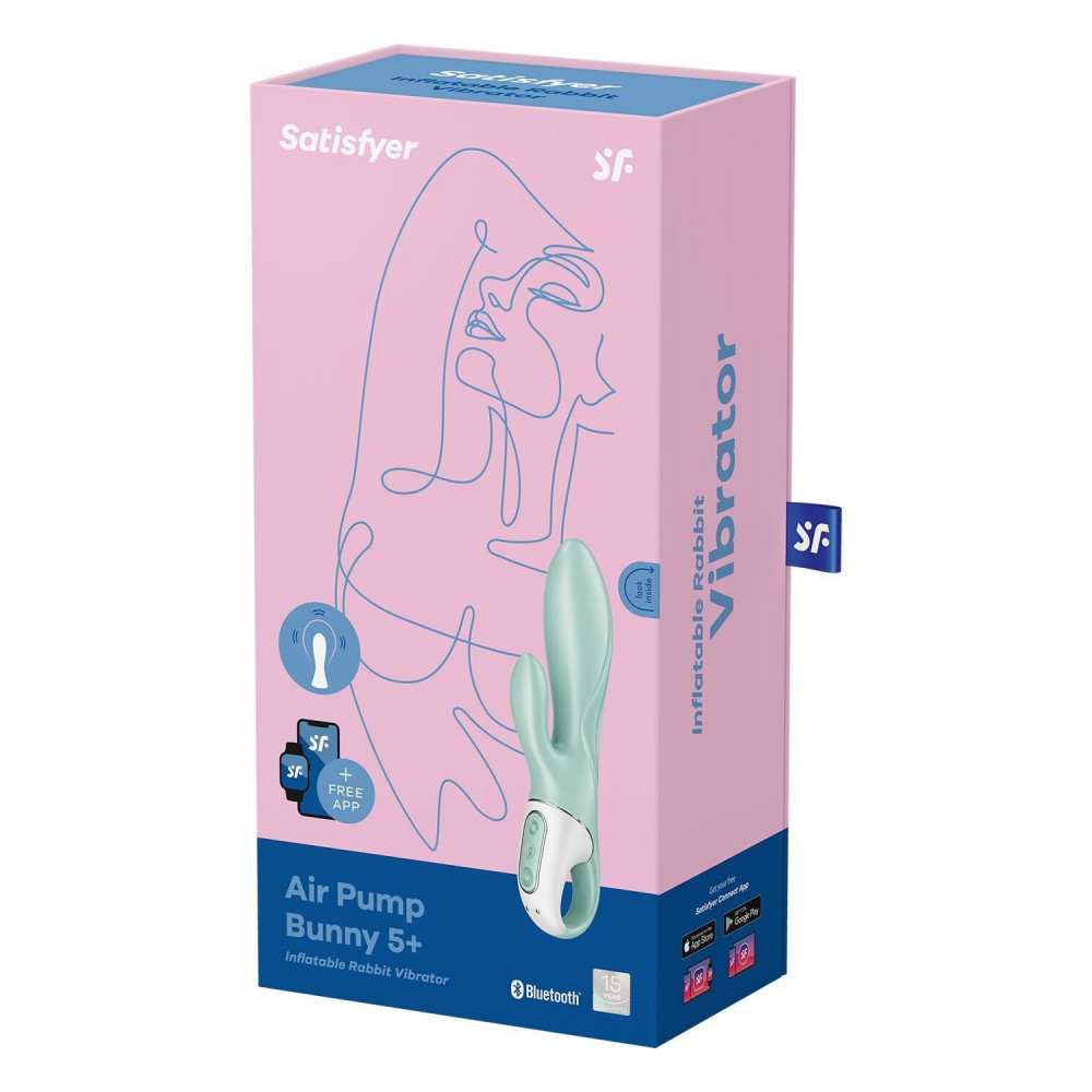 Секс игрушки - Смарт вибратор-кролик Satisfyer Air Pump Bunny 5+ (мятая упаковка!!!) 7