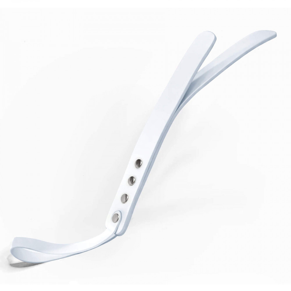 Плети, стеки, флоггеры, тиклеры - Паддл двухслойный Feral Feelings Leather Mini Paddle White, натуральная кожа