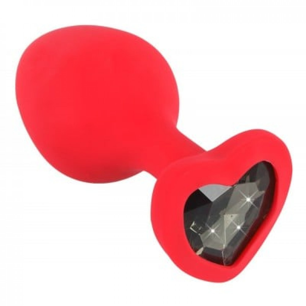 Секс игрушки - Анальная пробка со стразом в форме сердца You2Toys, красная