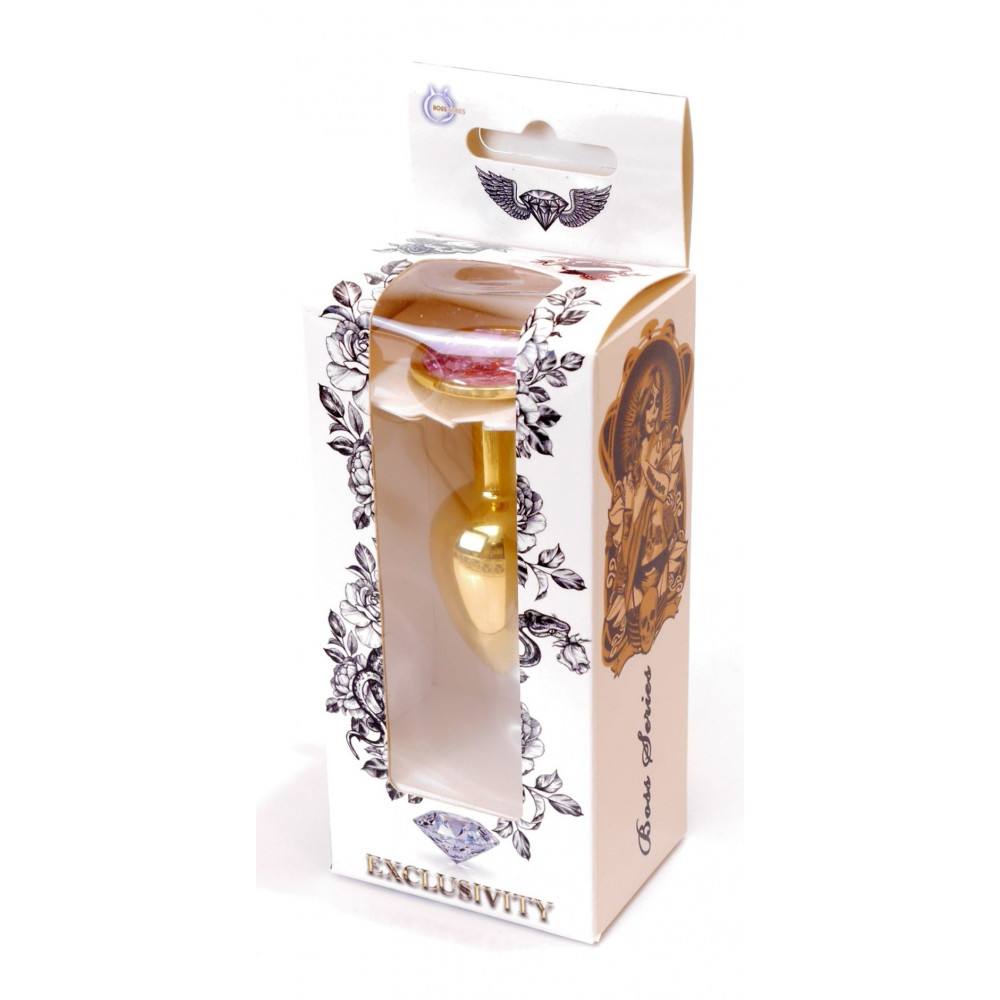 Анальные игрушки - Анальная пробка Boss Series - Jewellery Gold PLUG Rose S, BS6400018 2