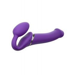Безремневый страпон с вибрацией, Strap On Me-Strapless Vibrating, фиолетовый, 19 х 3.7 см