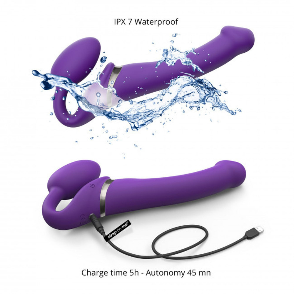Секс игрушки - Безремневый страпон с вибрацией, Strap On Me-Strapless Vibrating, фиолетовый, 19 х 3.7 см 5
