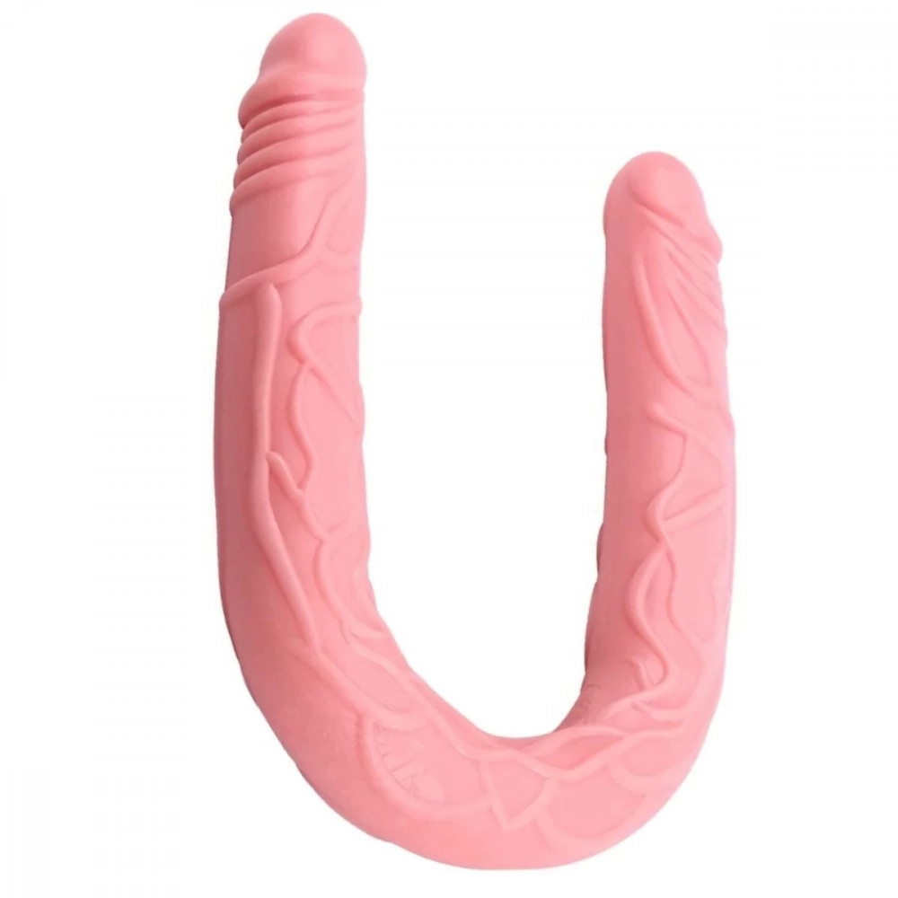 Разное - Двусторонний реалистичный фаллоимитатор Chisa HI BASIC, телесный 1