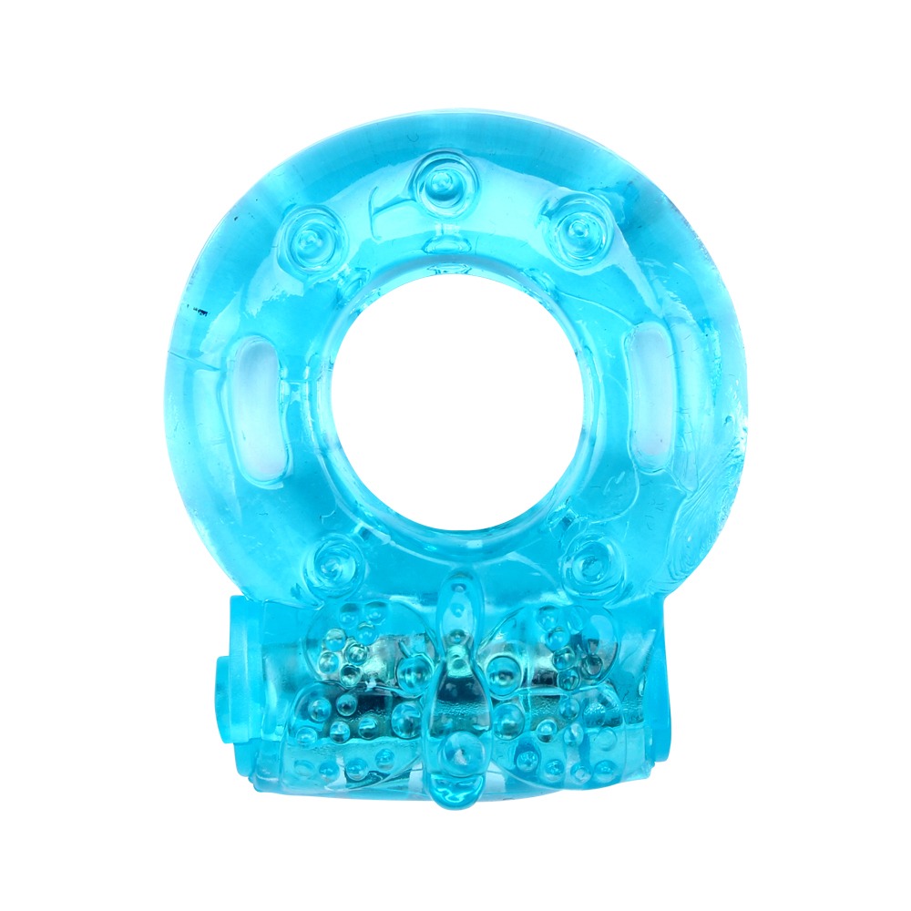 Разное - Эрекционное кольцо с вибропулей Chisa, голубое (цена за 1шт.) 2