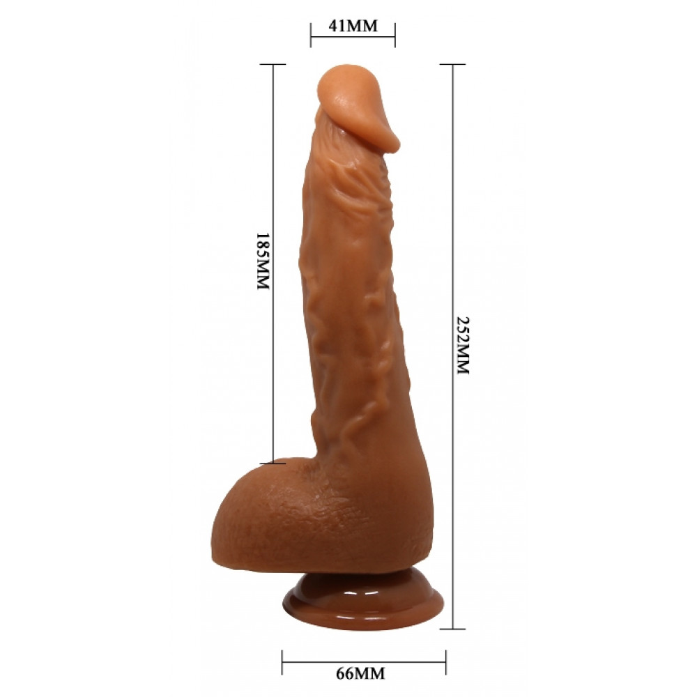  - Фаллоимитатор на присоске Baile Beautiful JASON 9,4'' Brown, BW-008041NR-1 8